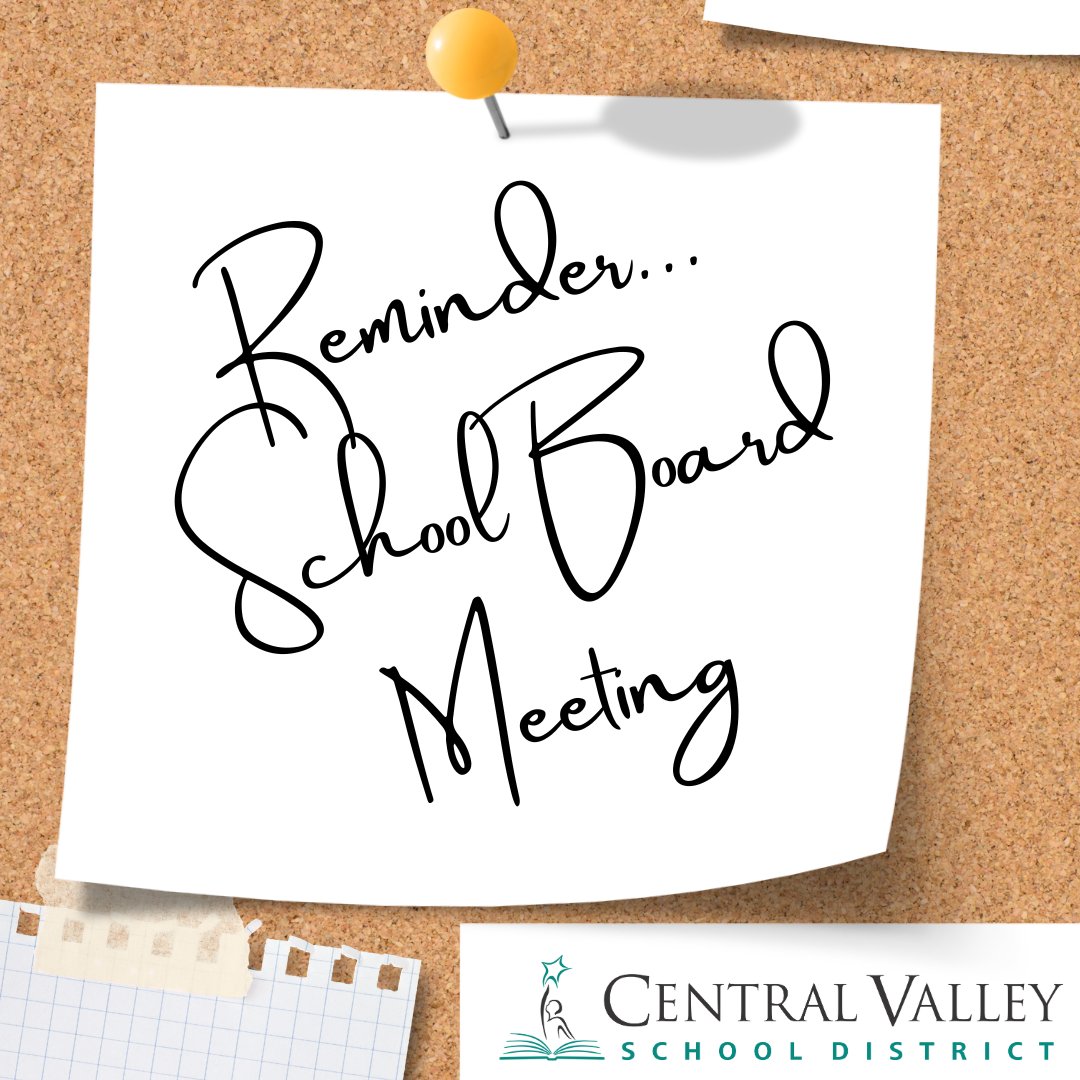 School Board Meeting Reminder